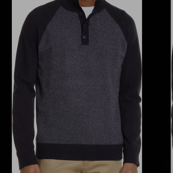 Vince Other - Vince Men's Birdseye Wool & Cashmere Henley Sweater size Large